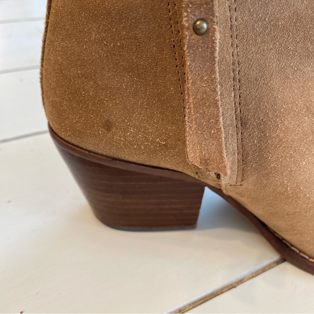 Sam Edelman Jane Leather Suede Western Booties Women’s Size 4 Rodeo Cowgirl - Picture 9 of 13